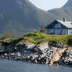 Lofoten Mountains Midnight Sun And Nothern Lights In *