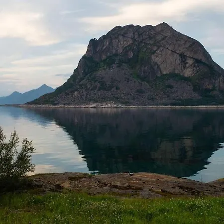 Lofoten Mountains Midnight Sun And Nothern Lights In Holiday home