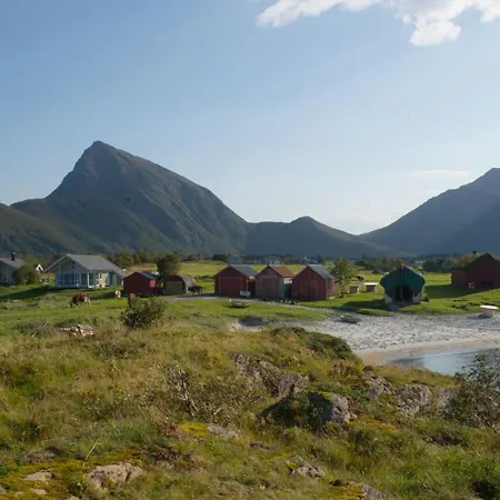 Lofoten Mountains Midnight Sun And Nothern Lights In * Steigen