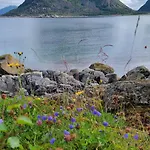 Lofoten Mountains Midnight Sun And Nothern Lights In Steigen