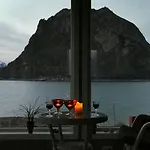 Lofoten Mountains Midnight Sun And Nothern Lights In Nyaraló *